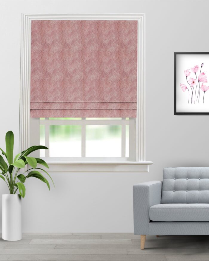 Celeste-Coral-Roman-Shade-image-scaled-1.jpg Celeste - Coral Custom Roman Shades - Image 1