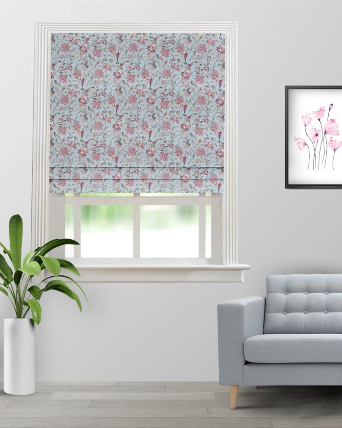 Chelsea Floral - Mauve Color Roman Shades - Image 3