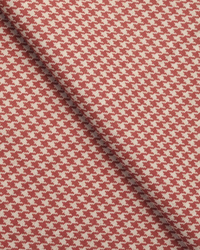 Classic Houndstooth - Tuscan Red Roman Shades - Image 3
