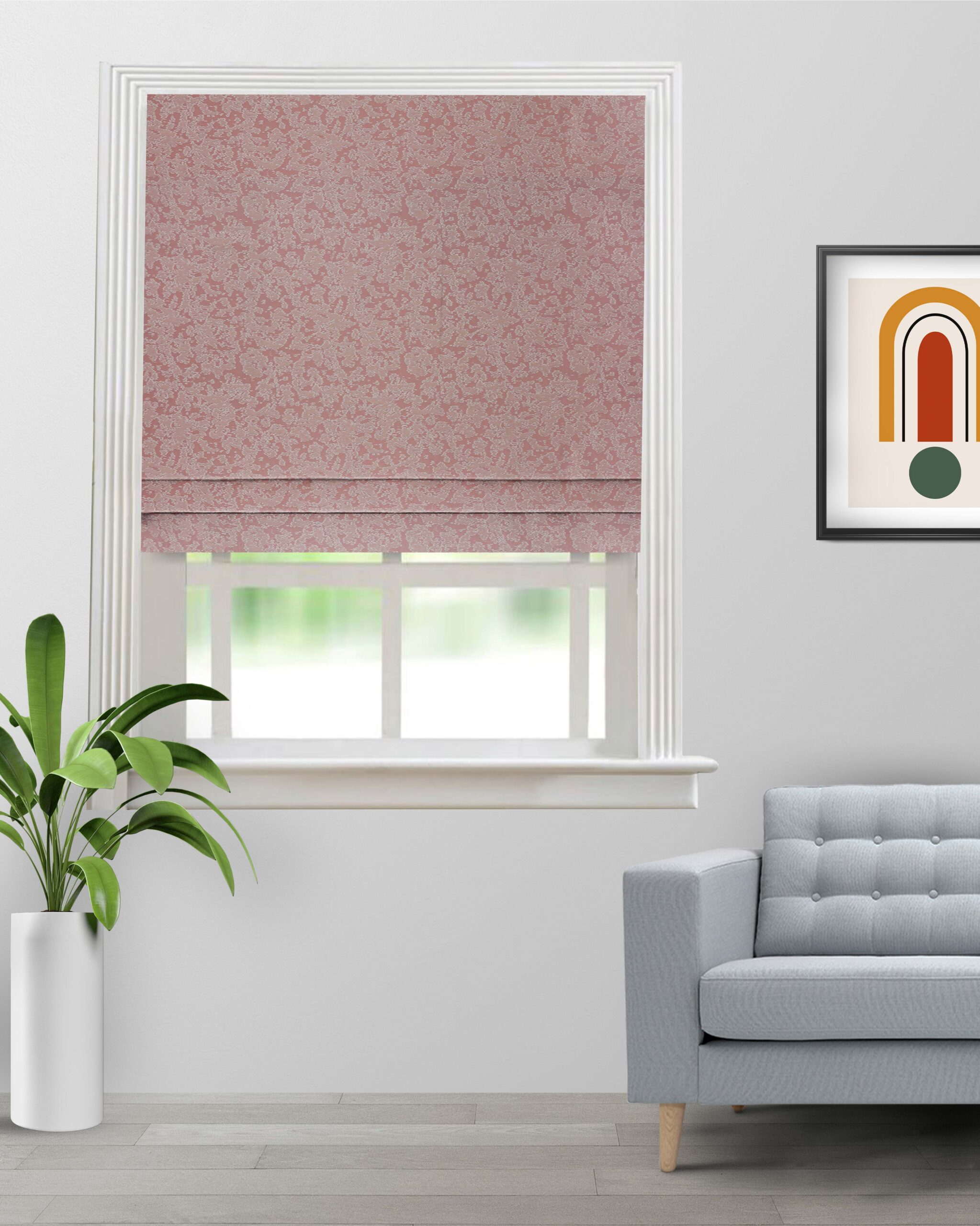 Cotton-Bella-Blush-Roman-Shade-image-scaled-1.jpg Cotton Bella - Blush Color Roman Shades - Image 1
