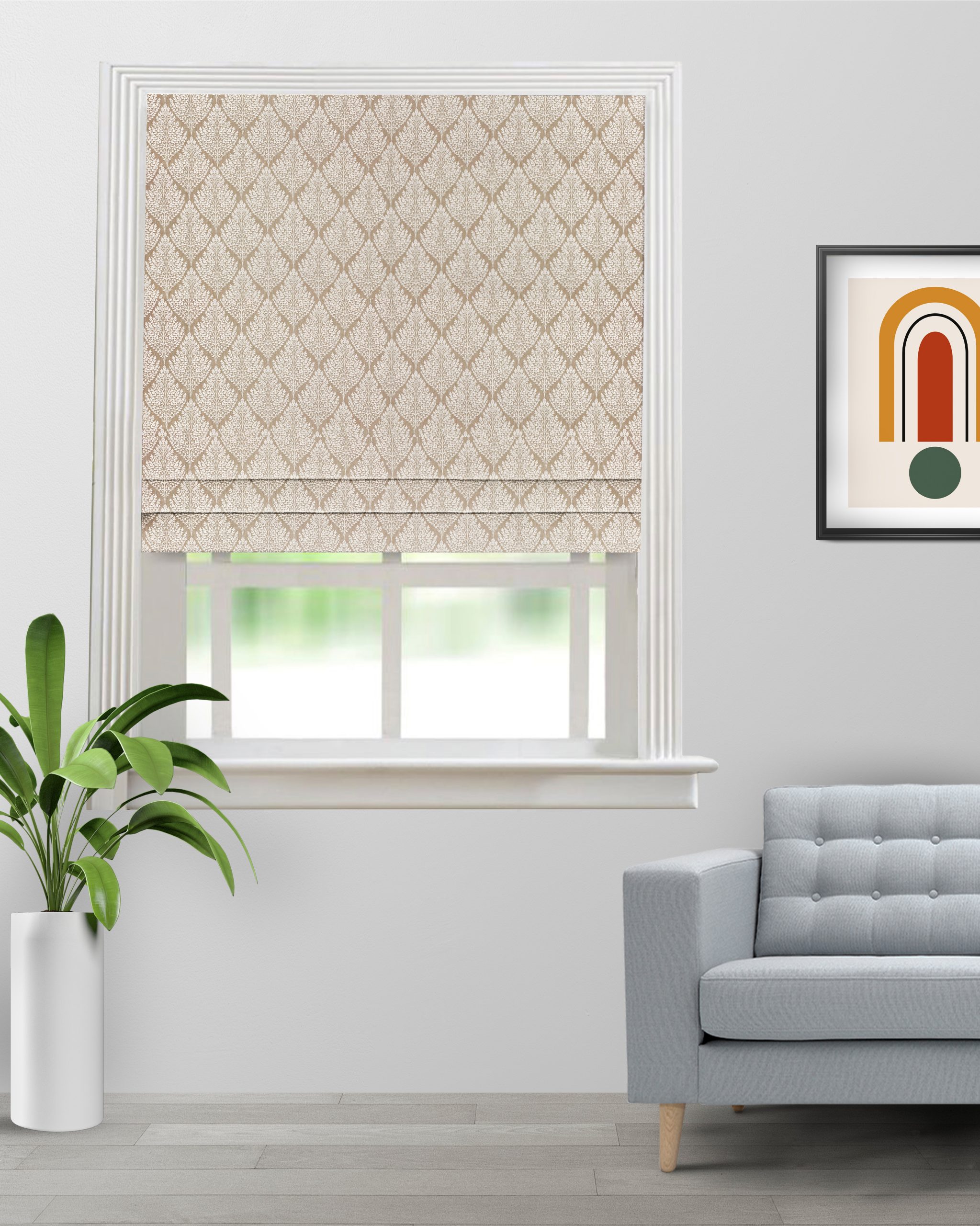 Cotton-Husk-Biscotti-Roman-Shade-image-scaled-1.jpg Cotton Husk - Biscotti Roman Shades - Image 1