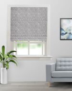 Floral Athena - Silver Roman Shades