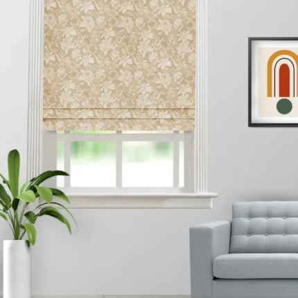 Roman Shades | Florist Butterscotch - Roman Shade (Webp) | Curtain Avenue