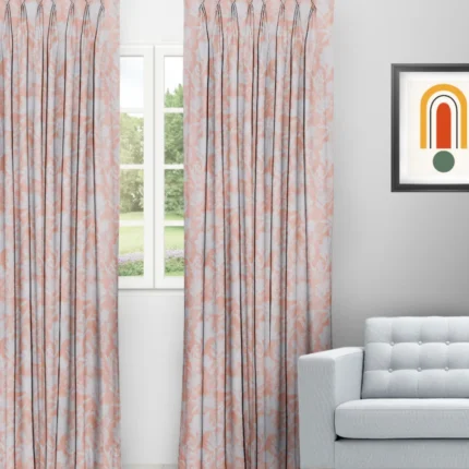 Roman Shades | Florist - Coral Curtain (Webp) | Curtain Avenue