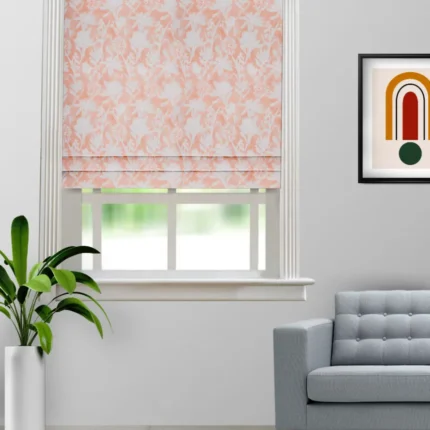 Roman Shades | Florist Coral - Roman Shade (Webp) | Curtain Avenue