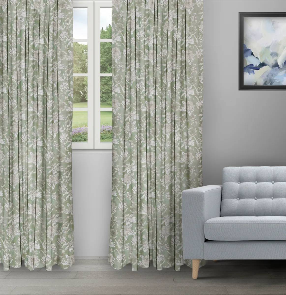 Florist- Pistachio Ripple Fold (Webp) Florist - Pistachio Ripple Fold Drapes - Image 1