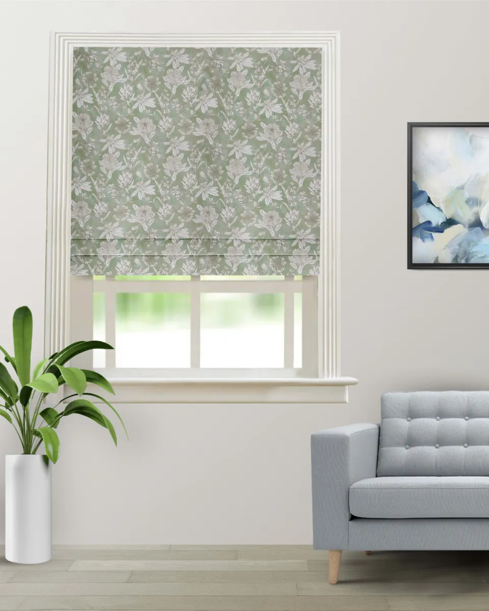 Florist-Pistachio Roman Shade (Webp) Florist - Pistachio Roman Shades - Image 1