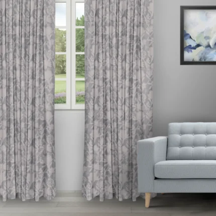 Roman Shades | Florist- Smoke Ripple Fold (Webp) | Curtain Avenue