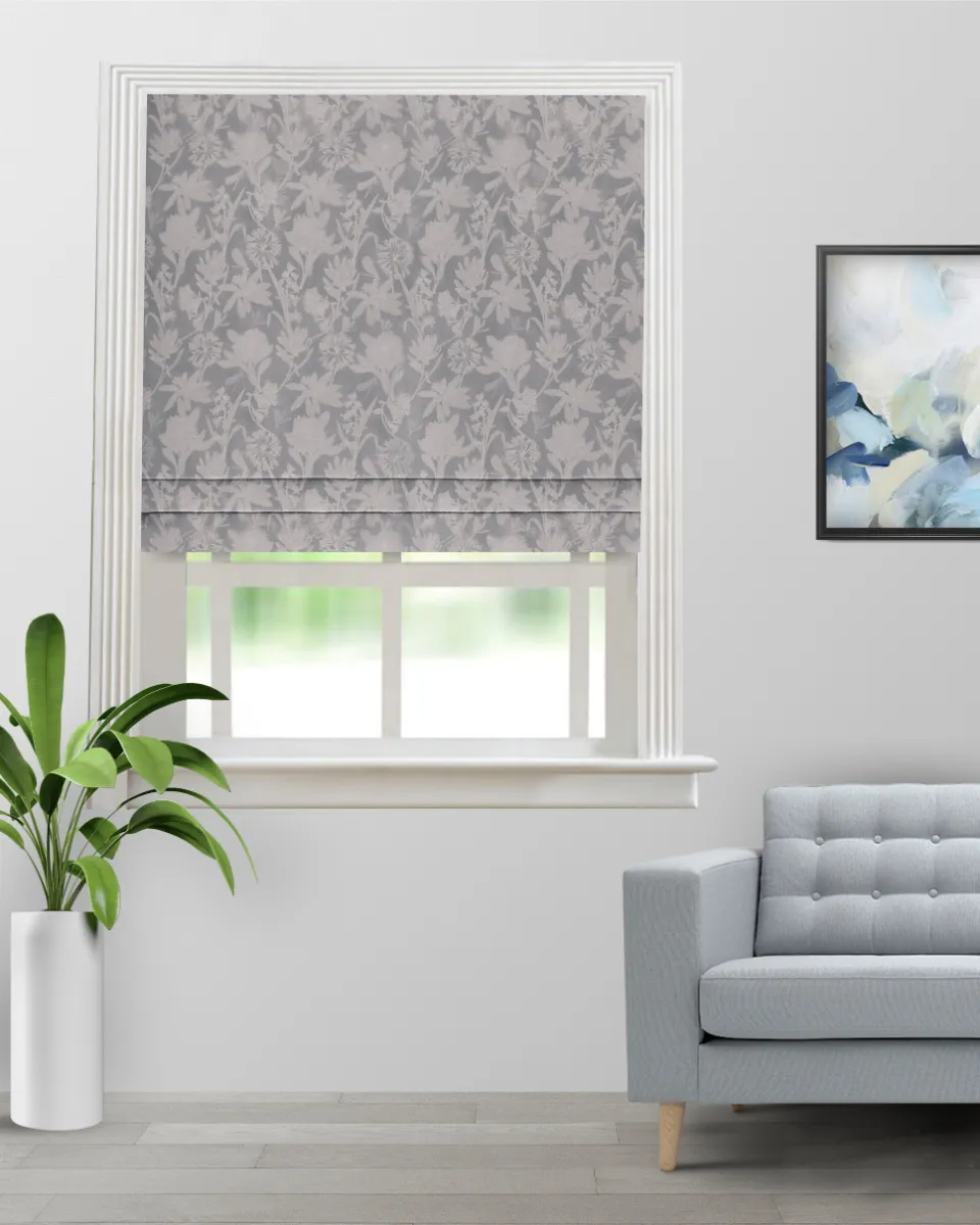 Florist - Smoke Roman Shade (Webp) Florist - Smoke Roman Shades - Image 1