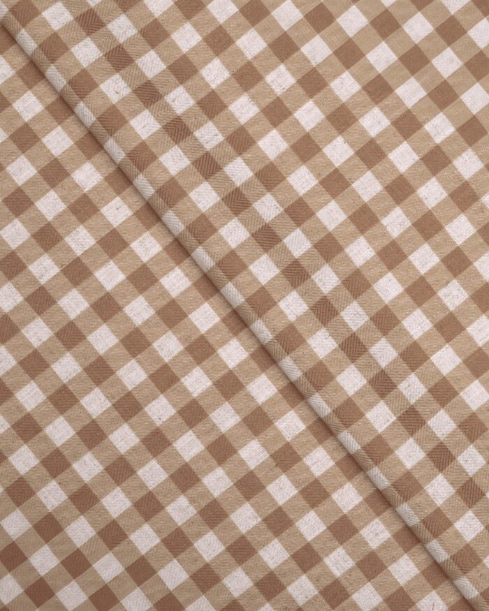 Gingham Check - Sand Roman Shades - Image 2