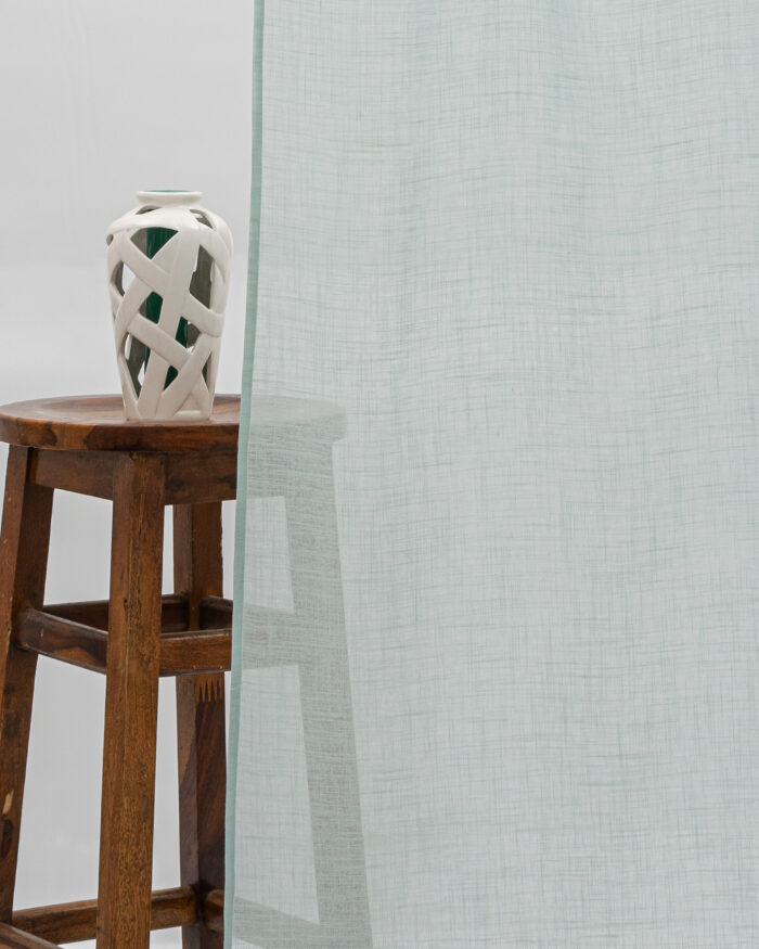 Lush Linen Sheer Curtains- Blue/Gray - Image 1
