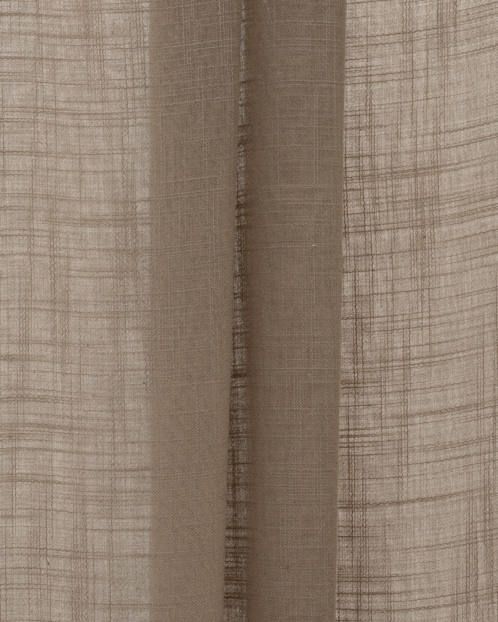 Lush Linen Sheer Curtains- Brown - Image 2