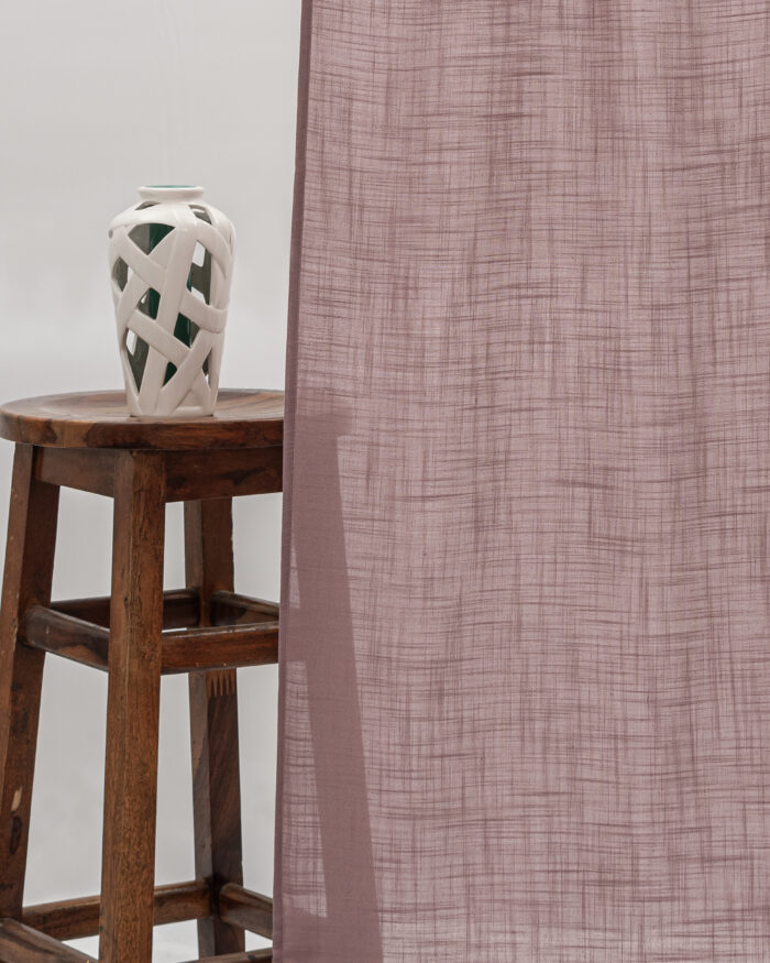 Lush Linen Sheer Curtains- Mauve - Image 1