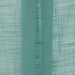Lush Linen Sheer Roman Shades - Ocean