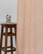 Lush Linen Sheer Curtains- Peach