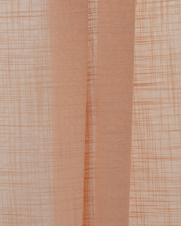 Lush Linen Sheer Ripple Fold Curtains- Peach - Image 2