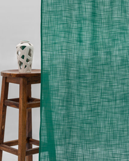 Lush Linen Sheer Curtains- Peacock
