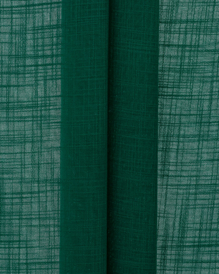Lush Linen Sheer Curtains- Peacock - Image 2