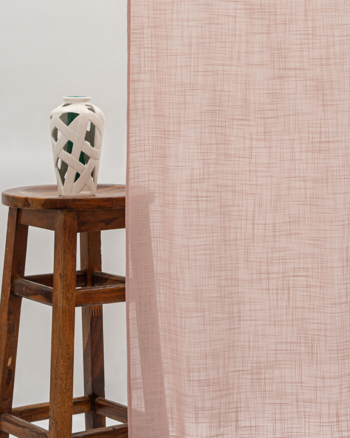 Lush Linen Sheer Curtains - Rose - Image 1