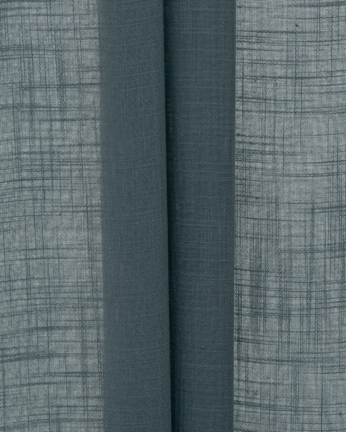 Lush Linen Sheer Ripple Fold Curtains- Stone - Image 2