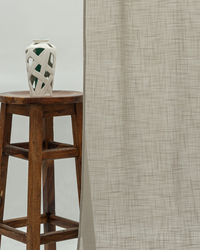 Lush Linen Sheer Curtains- Taupe - Image 1