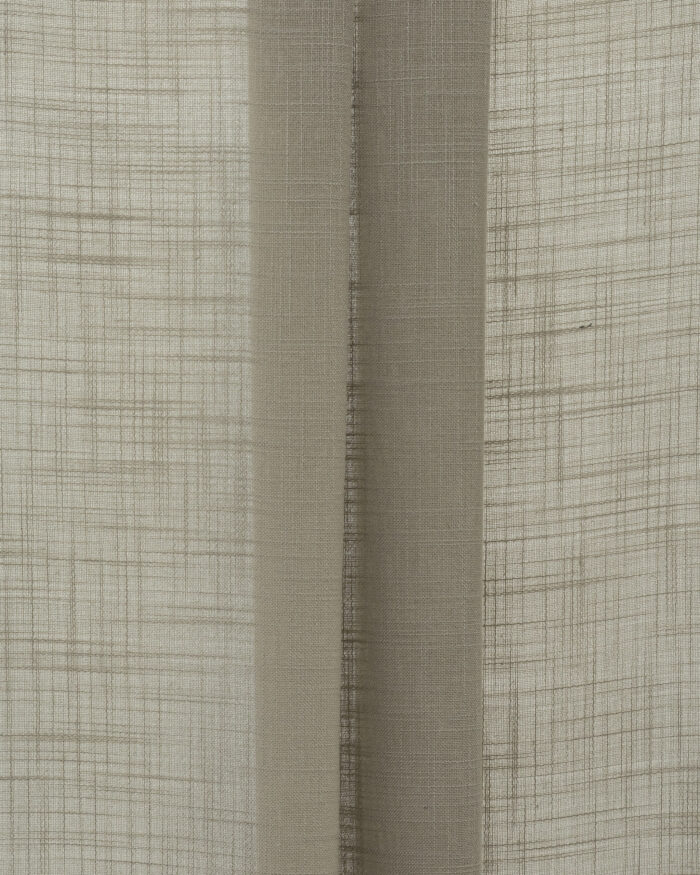 Lush Linen Sheer Curtains- Taupe - Image 2