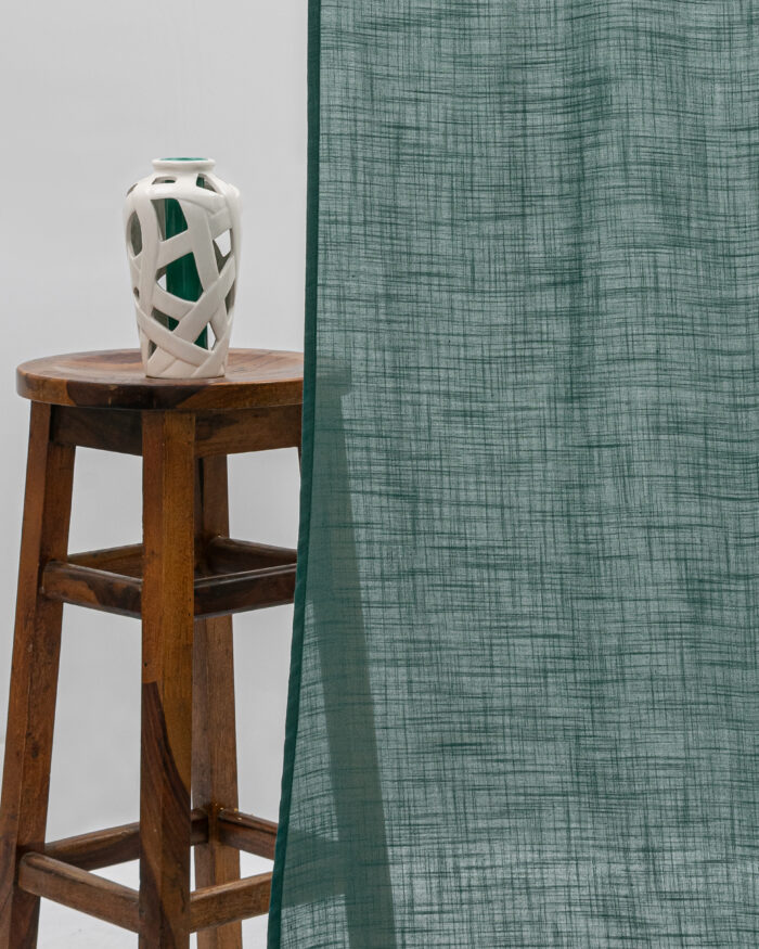 Lush Linen Sheer Curtains - Teal - Image 1