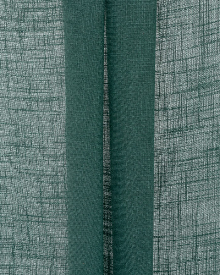 Lush Linen Sheer Curtains - Teal - Image 2