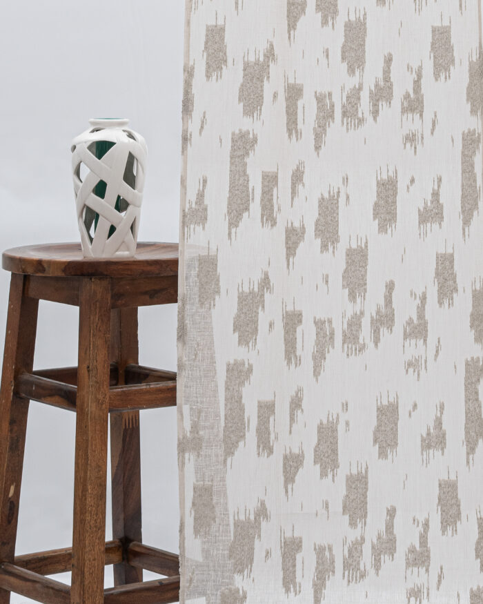 Oasis Slub Textured Sheer Curtains - Beige - Image 1