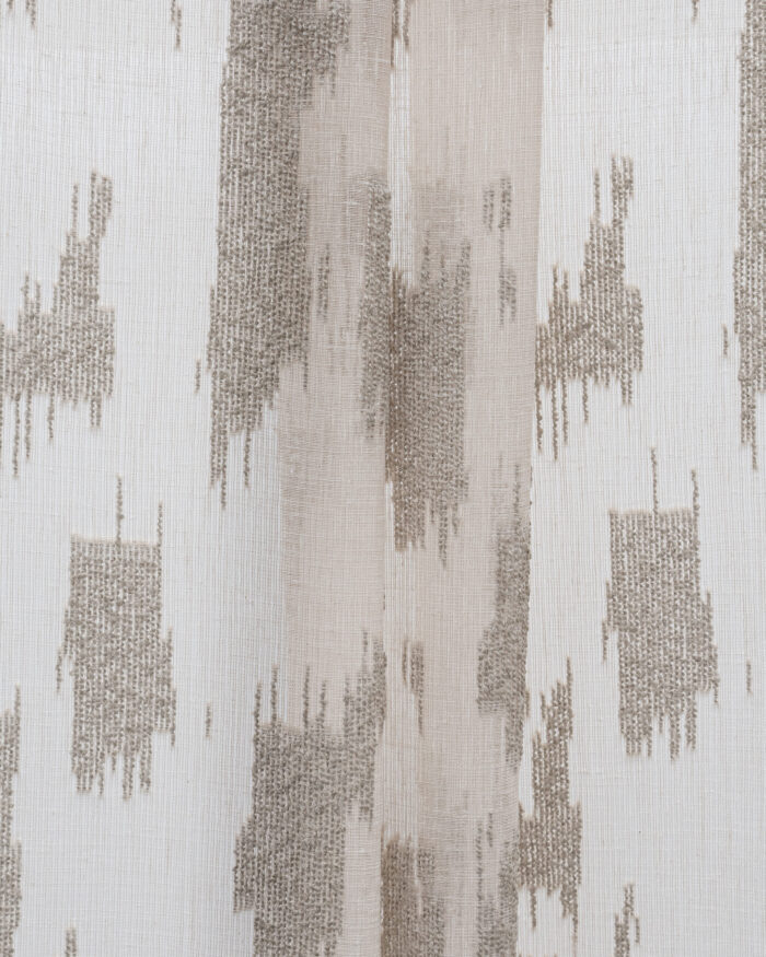 Oasis Slub Textured Sheer Curtains - Beige - Image 2