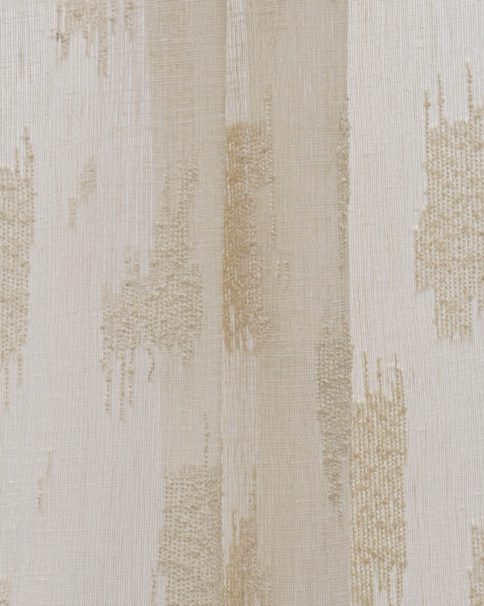 Oasis Slub Textured Sheer Curtains- Cream - Image 2