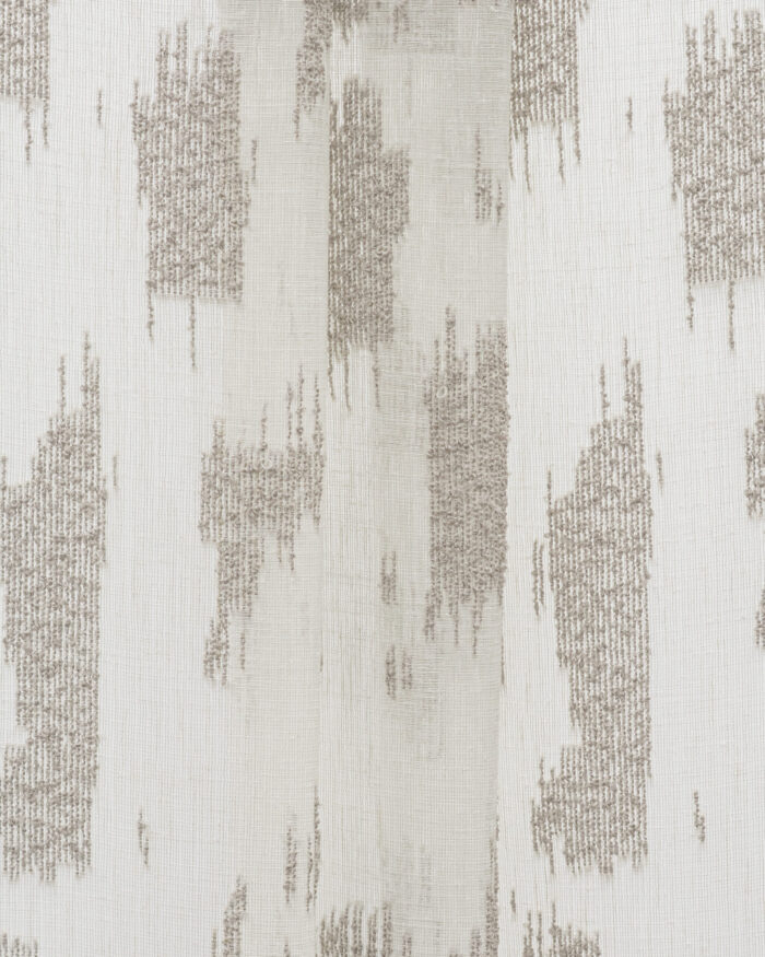 Oasis Slub Textured Sheer Curtains- Gray - Image 2