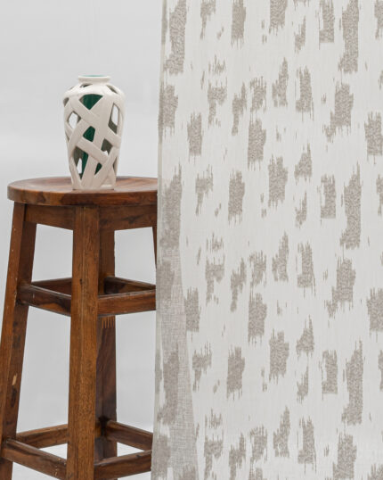 Oasis Slub Textured Sheer Curtains- White/Gray