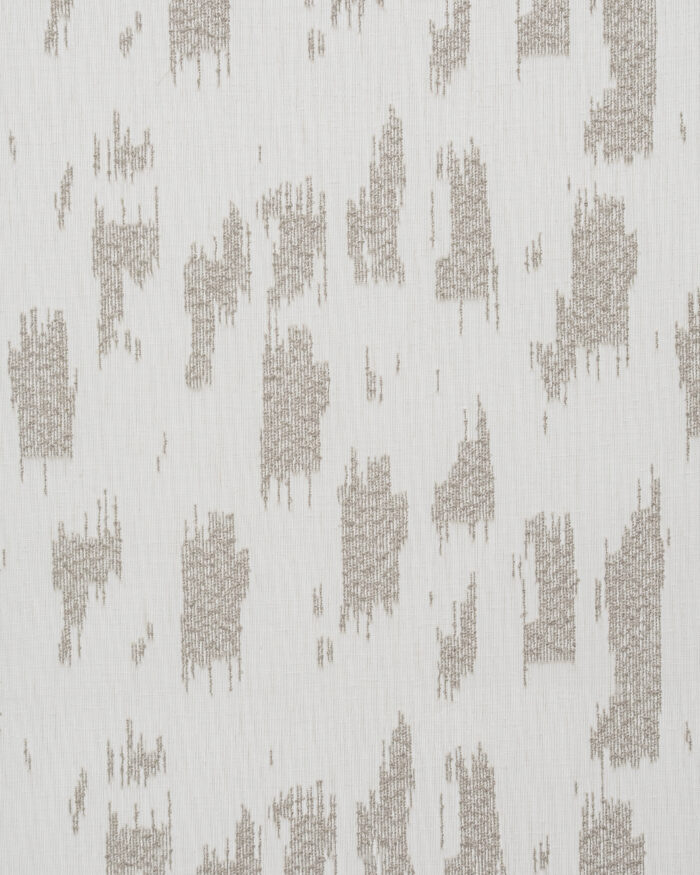 Oasis Slub Textured Sheer Ripple Fold Curtains- White/Gray - Image 3