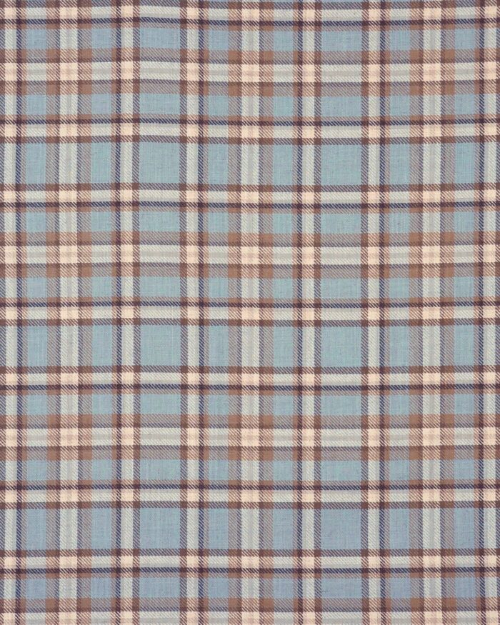 Farmhouse Plaid Check - Storm Roman Shades - Image 2