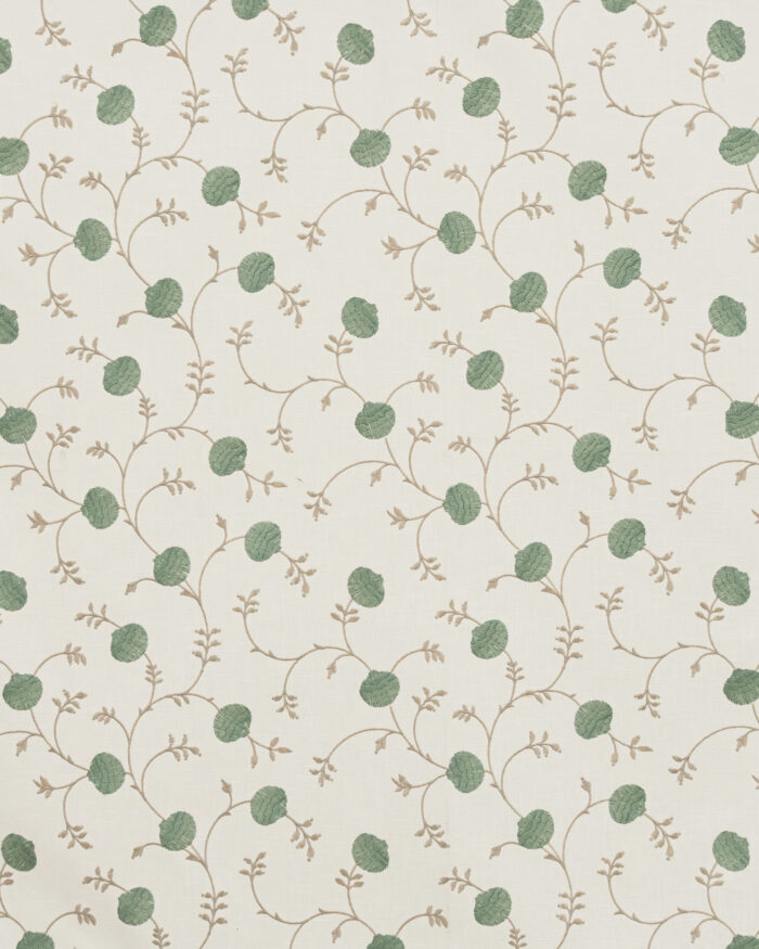 Embroidered  Pecan - Grass Roman Shades - Image 3