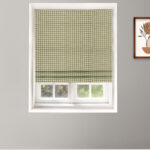 Gingham Check - Green Roman Shades