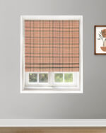 Farmhouse Plaid Check - Petal Roman Shades