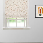 Embroidered Silvy - Walnut Roman Shades