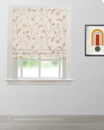 Embroidered Silvy - Walnut Roman Shades