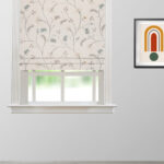 Embroidered Silvy - Dew Roman Shades