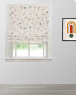 Embroidered Silvy - Dew Roman Shades