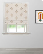 Embroidered Hailee - Cyrus Beige Roman Shades