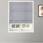 Gingham Check - Blue Roman Shades