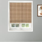 Farmhouse Plaid Check - Tan Roman Shades