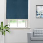Sand Bubble - Navy Roman Shades