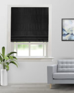 Sand Texture - Black Roman Shades