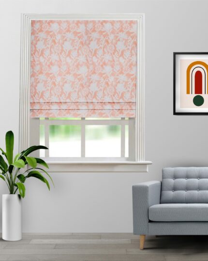Florist - Coral Roman Shades