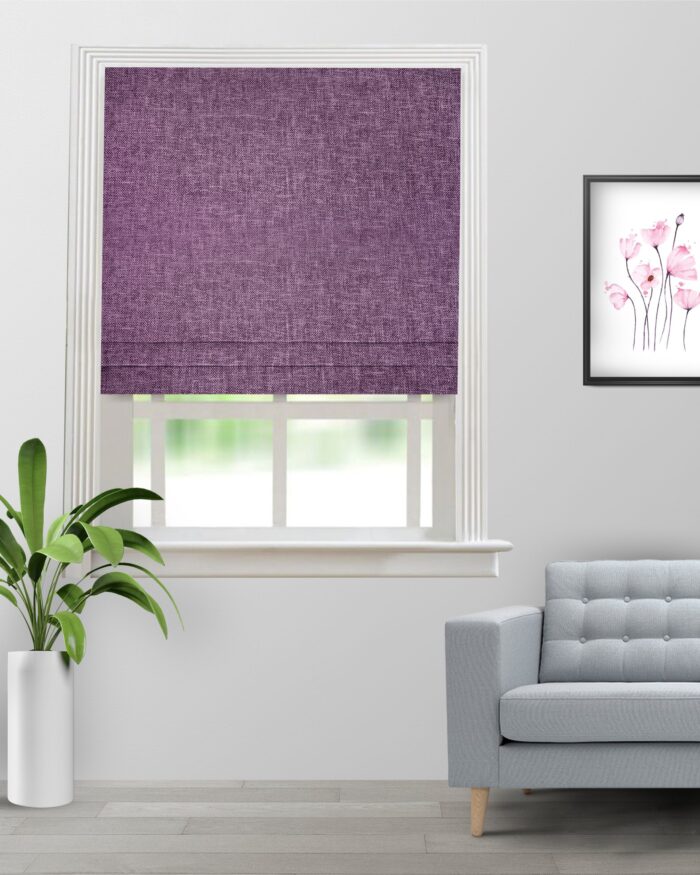 Somera - Plum Roman Shades - Image 4