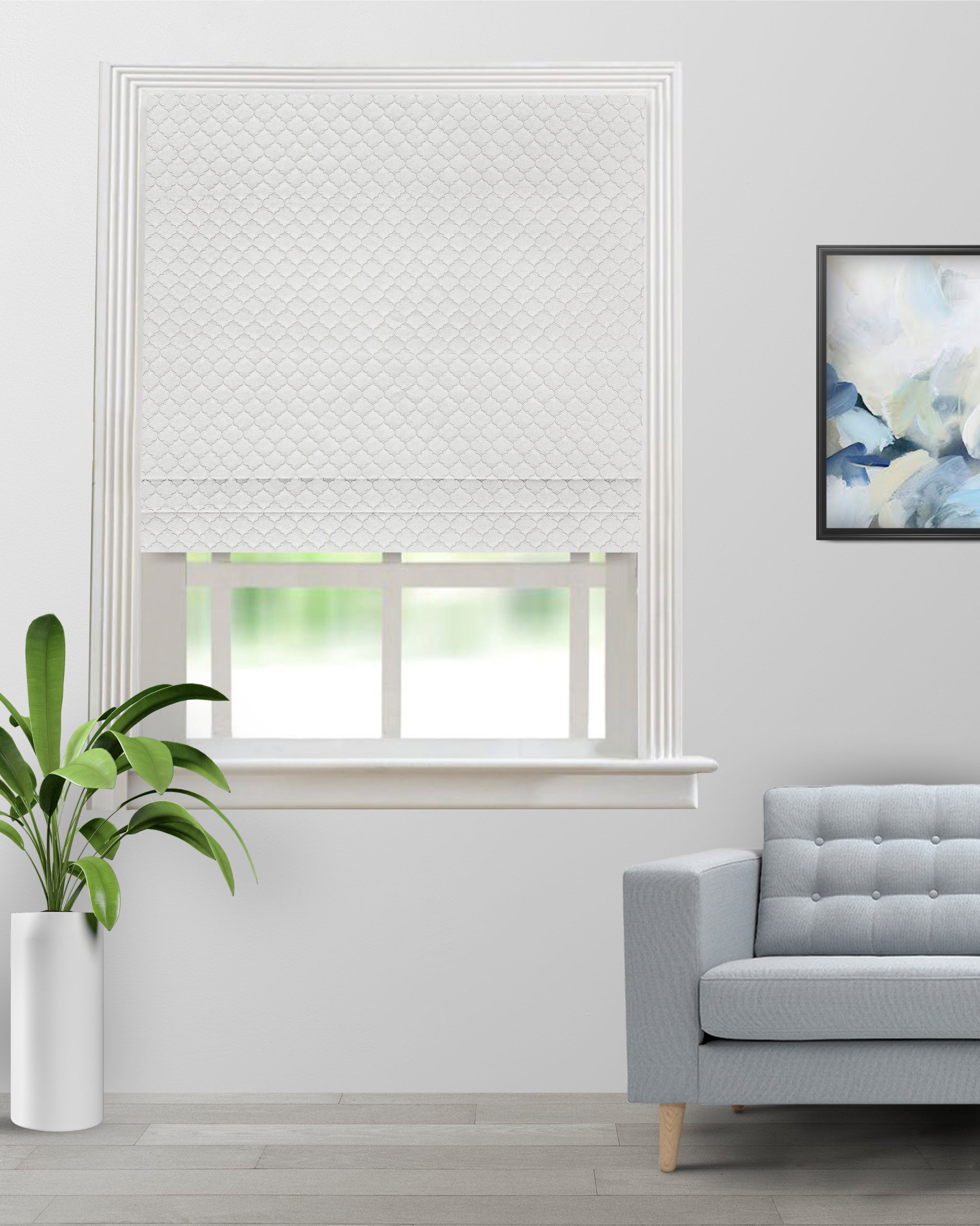 Sprint-Snow-White-Roman-Shade-image-scaled-1.jpg Sprint - Snow White Roman Shades - Image 1